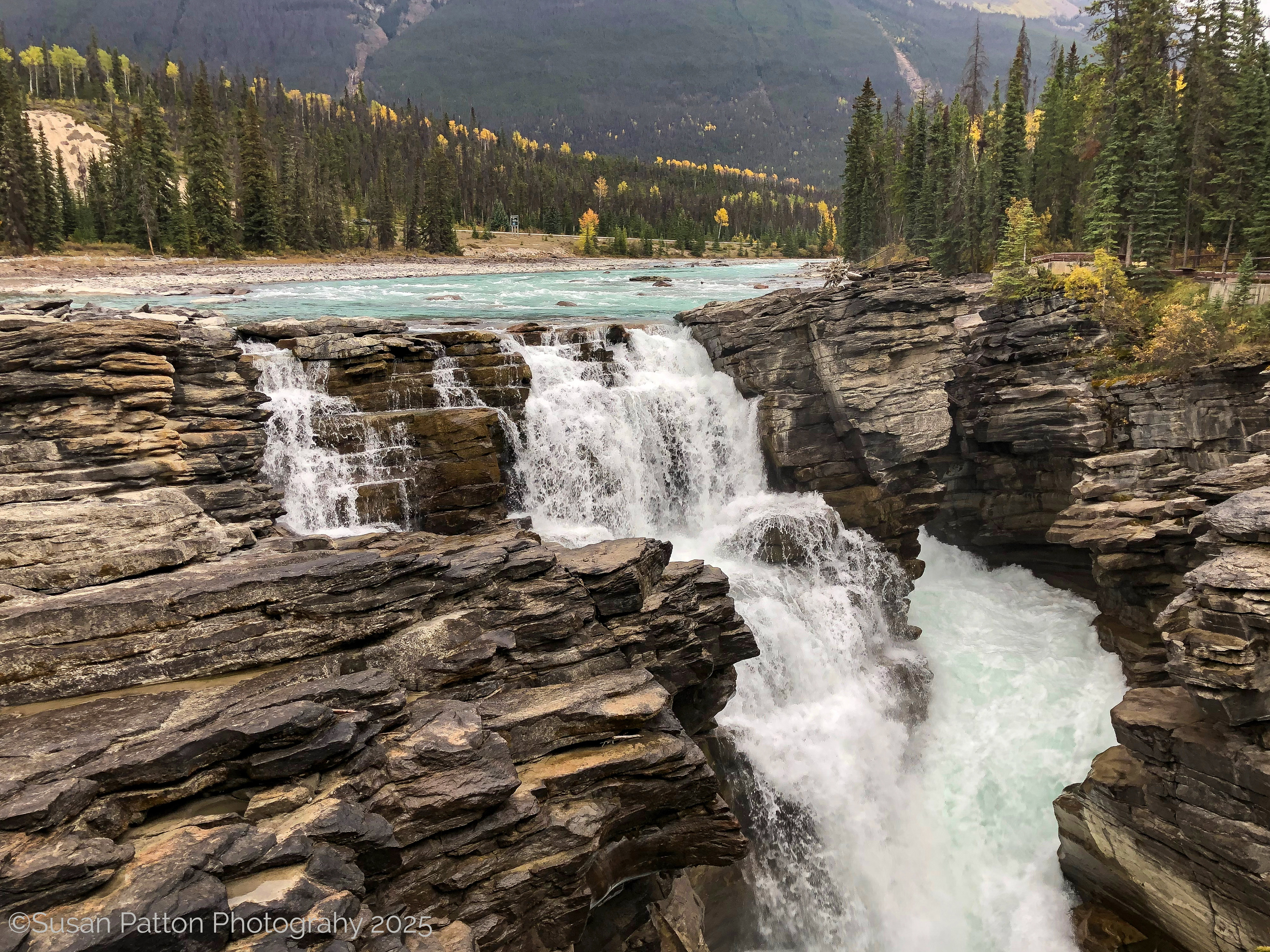 Athabasca Falls photograph taken by Susan Patton